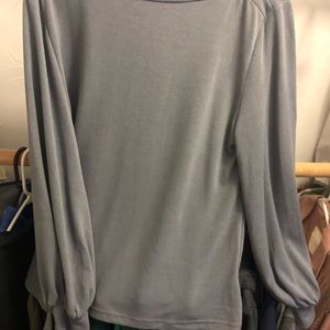 Amaryllis Grey Balloon Sleeve Top size S